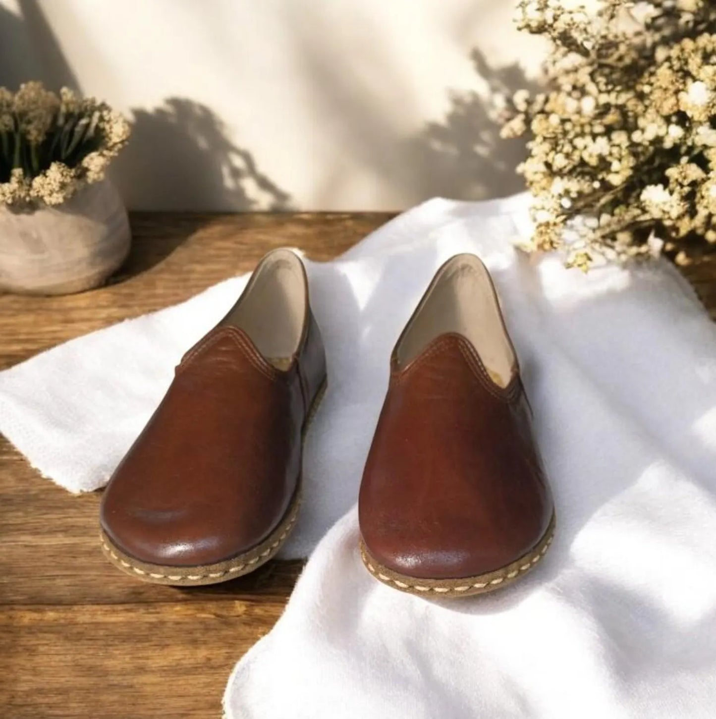 Chaussures cuir naturel